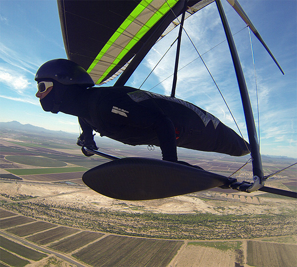 Dustin Martin hang gliding at Sonora Wings